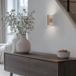 Argon Vegglampe Marion Plus, gull, GU10, stål, høyde 18 cm| Vegglamper