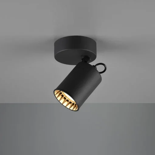 Trio Lighting Vegglampe Pago, 1 lyskilde, svart| Spotter I Tak