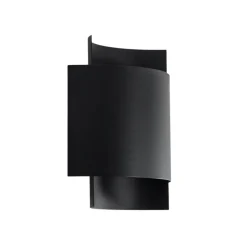 SOLLUX LIGHTING Vegglampe Pako av to stålplater i svart| Vegglamper