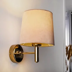 Argon Vegglampe Polo, beige/mørk messing Clearance