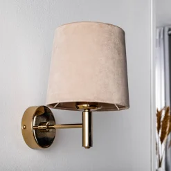 Argon Vegglampe Polo, beige/mørk messing Clearance