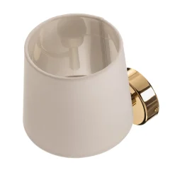 Argon Vegglampe Polo Plus tekstilskjerm, messing/krem Best