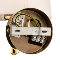 Argon Vegglampe Polo Plus tekstilskjerm, messing/krem Best