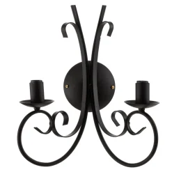 ONLI Vegglampe Pompei, 2 lyskilder, svart Clearance