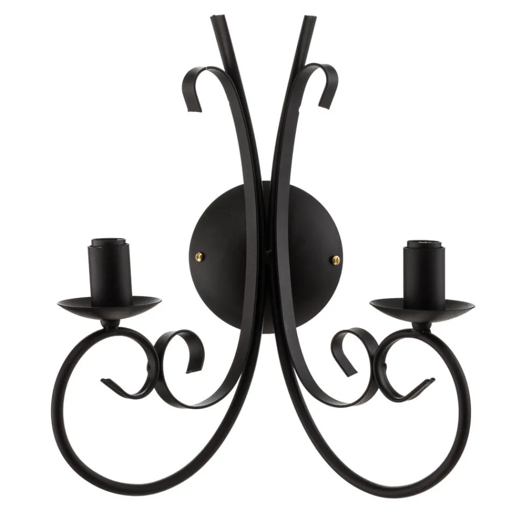 ONLI Vegglampe Pompei, 2 lyskilder, svart Clearance