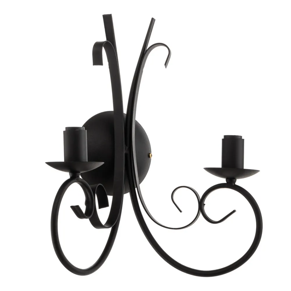 ONLI Vegglampe Pompei, 2 lyskilder, svart Clearance