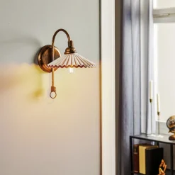 ONLI Vegglampe Rosina, bronse med rosa keramisk skjerm Sale