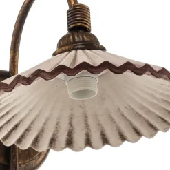 ONLI Vegglampe Rosina, bronse med rosa keramisk skjerm Sale