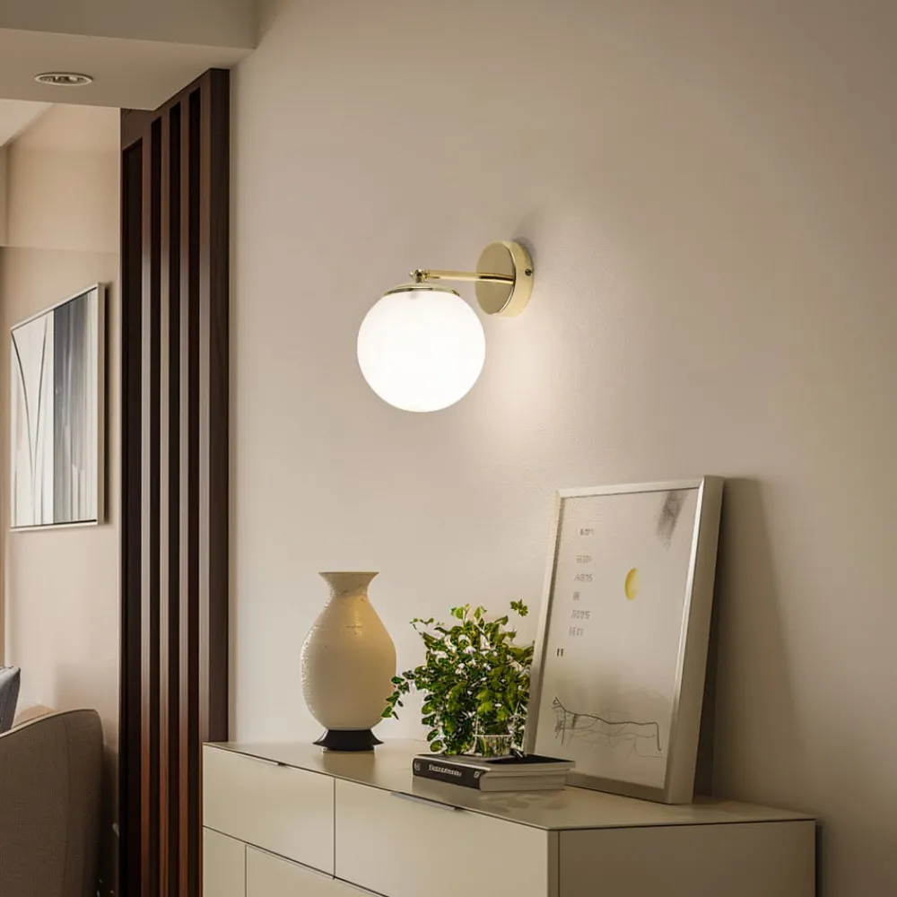 Argon Vegglampe Sala med kuleformet glass, 1 lyskilde| Vegglamper