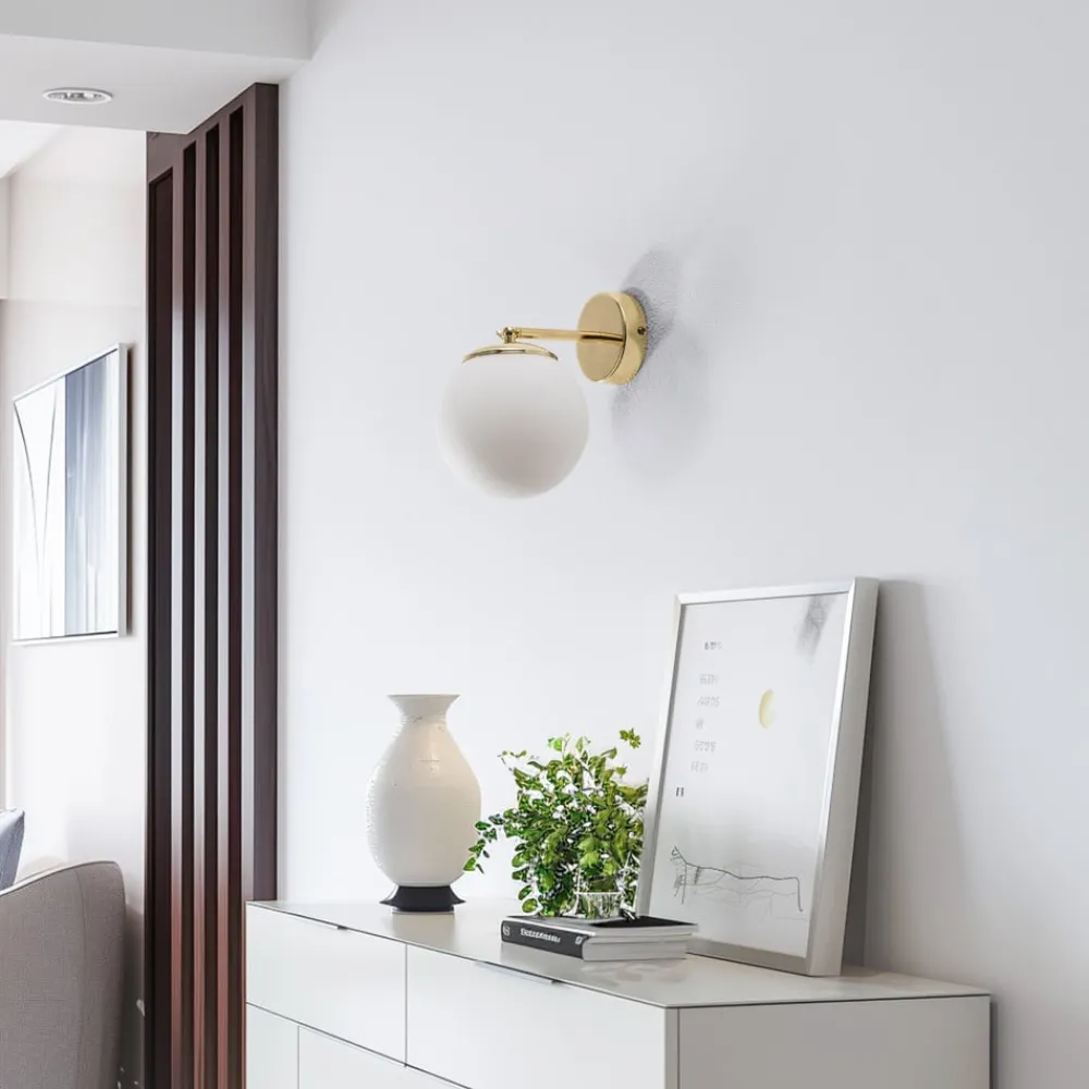 Argon Vegglampe Sala med kuleformet glass, 1 lyskilde| Vegglamper