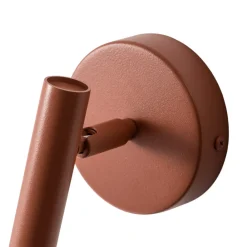 SIGMA Vegglampe Sopel, teglrød, 1 lyskilde, stål, høyde 15 cm Online