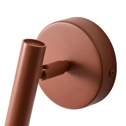 SIGMA Vegglampe Sopel, teglrød, 1 lyskilde, stål, høyde 15 cm Online