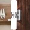 Globo Vegglampe Space, nikkel, 2 lyskilder, IP44 Best
