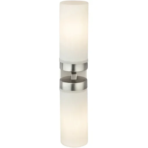 Globo Vegglampe Space, nikkel, 2 lyskilder, IP44 Best