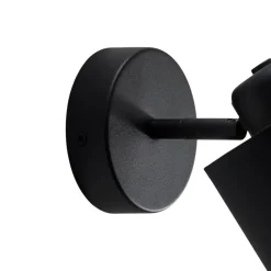 Argon Vegglampe Suerte, svart / gull, 1 lyskilde, tekstil, stål| Spotter I Tak