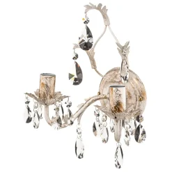 ONLI Vegglampe Teresa i krystall, elfenben med 2 lyskilder| Design- Og Hotellbelysning