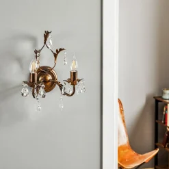 ONLI Vegglampe Teresa som lysekrone, 2 lyskilder| Vegglamper