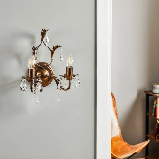 ONLI Vegglampe Teresa som lysekrone, 2 lyskilder| Vegglamper
