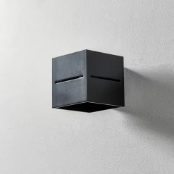 SOLLUX LIGHTING Vegglampe Top up/down, svart korpus