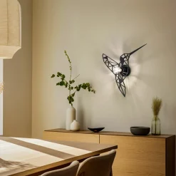 Opviq Vegglampe W-053 Laserskåret, svart fugledesign| Vegglamper