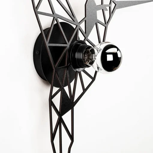 Opviq Vegglampe W-053 Laserskåret, svart fugledesign| Vegglamper