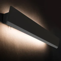Nowodvorski Lighting Vegglampe Wing, svart, stål, bryter, 68 cm bred Sale