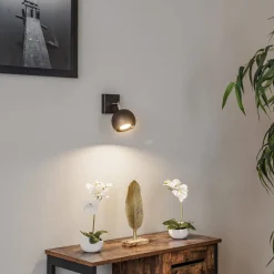 SOLLUX LIGHTING Veggspot Flame i stål, svart| Spotter I Tak