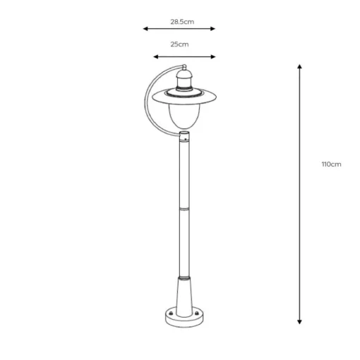 Lucide Veilampe Aruba, rustbrun| Gatebelysning, Pullert Belysning