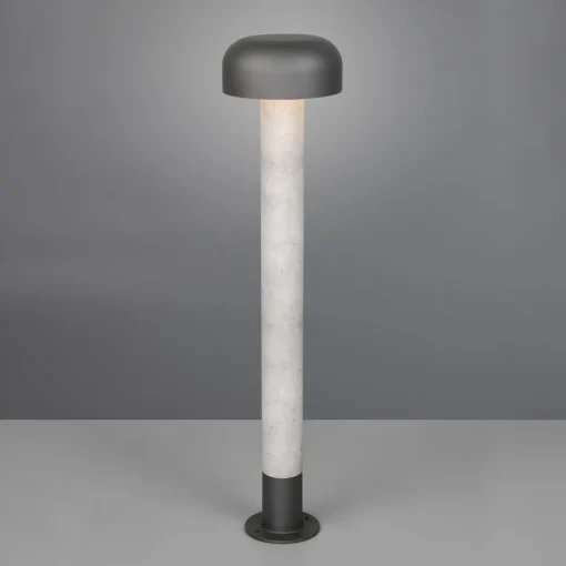 Trio Lighting Veilampe Fraser, grå/betonlook, aluminium, IP54, høyde 84,5 cm Discount