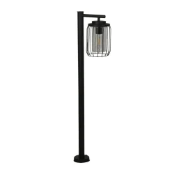 Searchlight Veilampe med siv, IP44, svart, høyde 100 cm, metall| Gatebelysning, Pullert Belysning