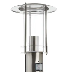 Brilliant Veilampe York, stål, bevegelsessensor, IP44