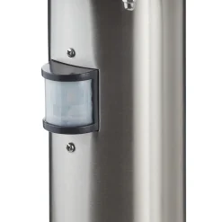 Brilliant Veilampe York, stål, bevegelsessensor, IP44