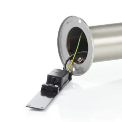 Brilliant Veilampe York, stål, bevegelsessensor, IP44