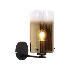 Freelight Ventotto vegglampe, svart/gull, bredde 15 cm, metall/glass Sale