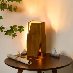 Eco-Light Venus bordlampe, brun, høyde 25 cm, av tre| Bordlamper