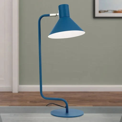 ORION Victoria skrivebordslampe hode justerbart blå| Kontorbelysning