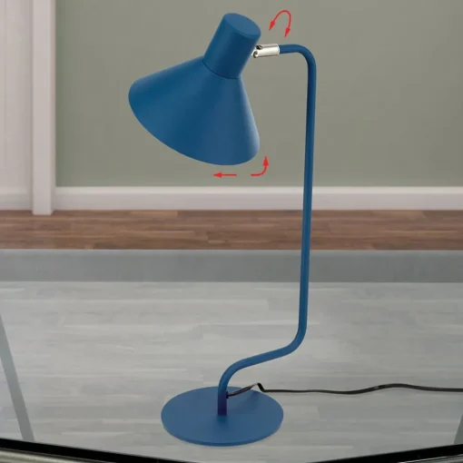 ORION Victoria skrivebordslampe hode justerbart blå| Kontorbelysning