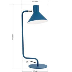 ORION Victoria skrivebordslampe hode justerbart blå| Kontorbelysning