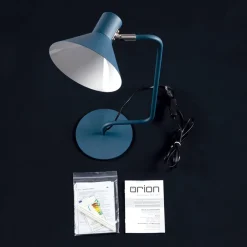 ORION Victoria skrivebordslampe hode justerbart blå| Kontorbelysning