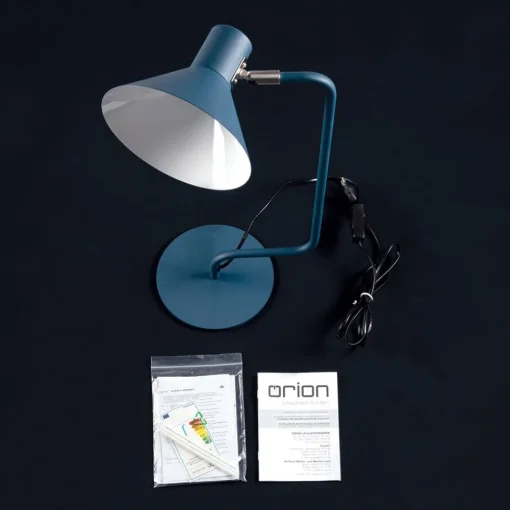 ORION Victoria skrivebordslampe hode justerbart blå| Kontorbelysning