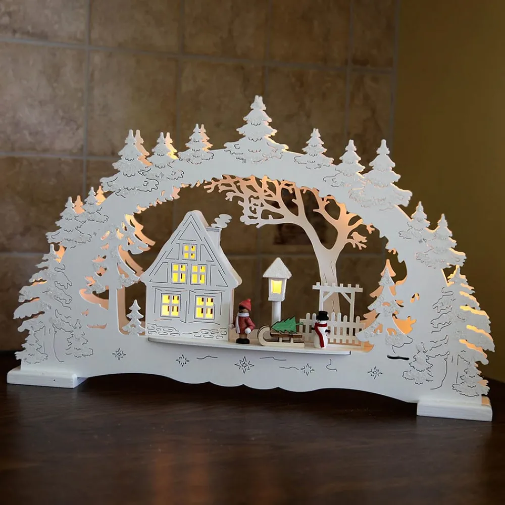 STAR TRADING Village - en lys LED-lysbue| Julebelysning|Dekorasjonsbelysning