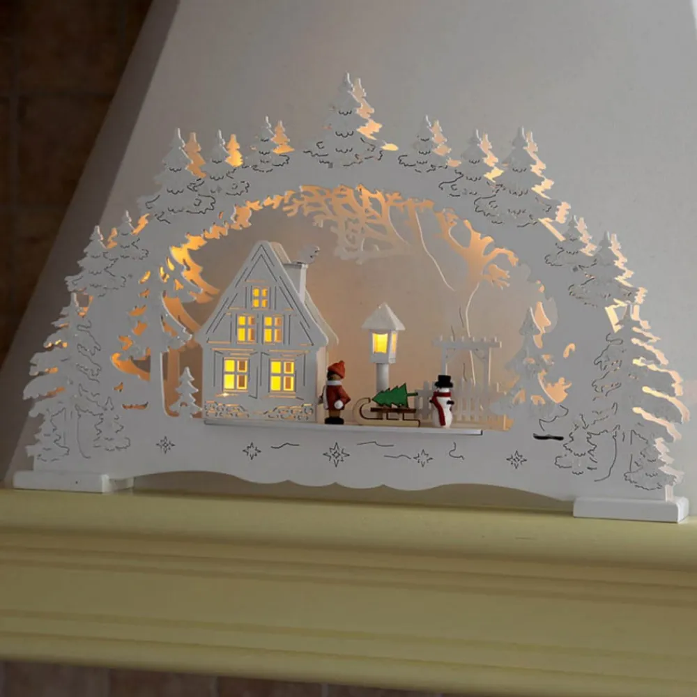 STAR TRADING Village - en lys LED-lysbue| Julebelysning|Dekorasjonsbelysning