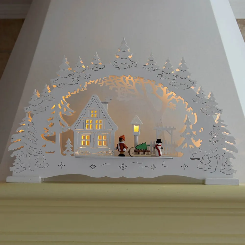 STAR TRADING Village - en lys LED-lysbue| Julebelysning|Dekorasjonsbelysning