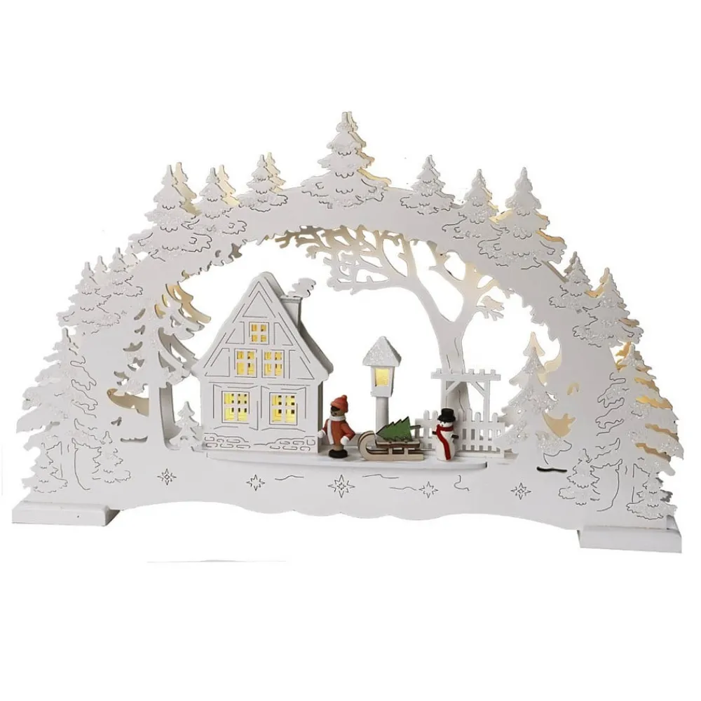 STAR TRADING Village - en lys LED-lysbue| Julebelysning|Dekorasjonsbelysning