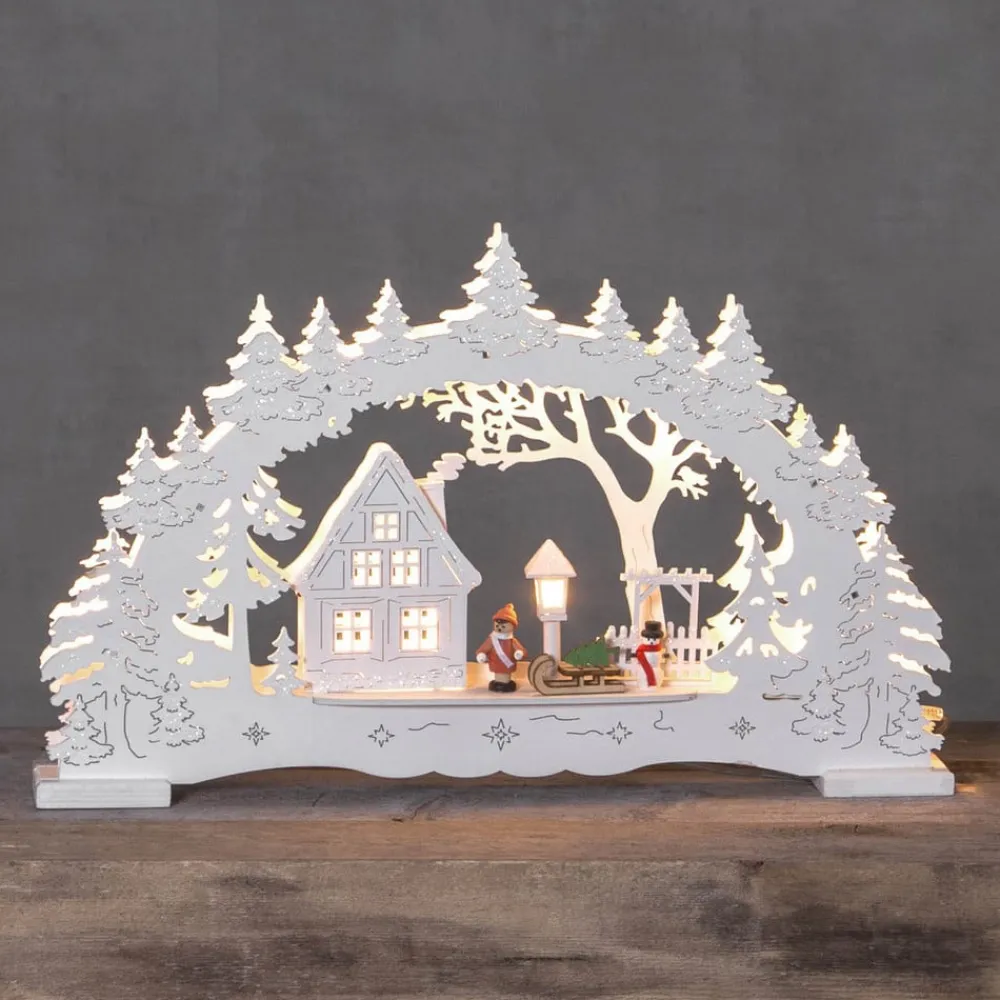 STAR TRADING Village - en lys LED-lysbue| Julebelysning|Dekorasjonsbelysning