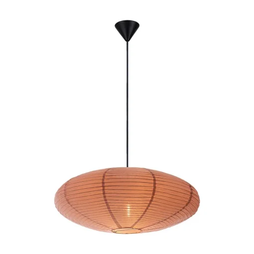 Nordlux Villo 60 lampeskjerm laget av papir Ø 60cm, høyde 25cm, brun| Tilbehør|Lampeskjermer
