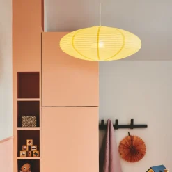 Nordlux Villo 60 papirlampeskjerm Ø 60 cm, høyde 25 cm, gul Best