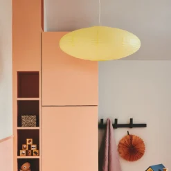 Nordlux Villo 60 papirlampeskjerm Ø 60 cm, høyde 25 cm, gul Best