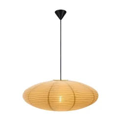Nordlux Villo 60 papirlampeskjerm Ø 60 cm, høyde 25 cm, gul Best