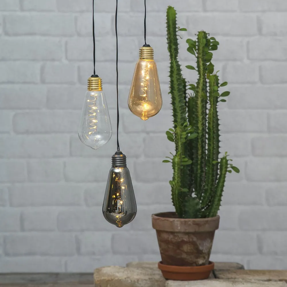 STAR TRADING Vintage LED-dekobelysning Glow med timer, røyk| Dekorasjonsbelysning